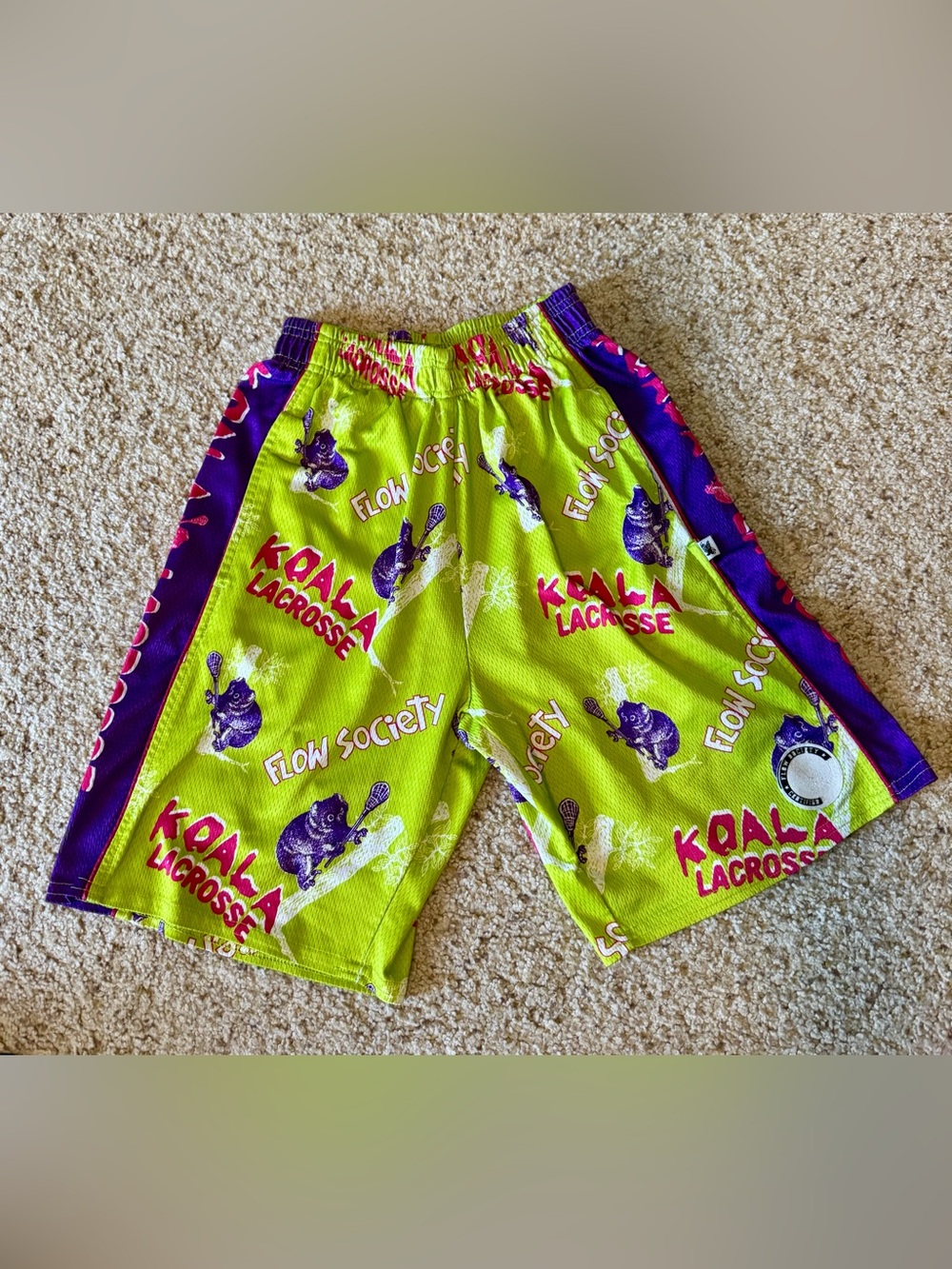 Flow Society Koala Lacrosse Shorts. Youth Boys Size Small. EUC.